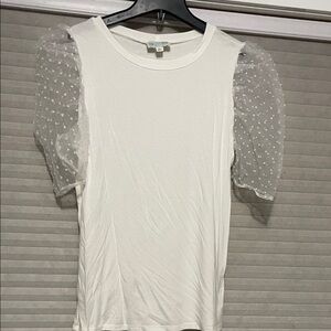 Elegant White Puff Sleeve Top